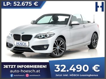 BMW 218d Cabrio Sport Line Aut. bei Autohaus Hösch GmbH in 