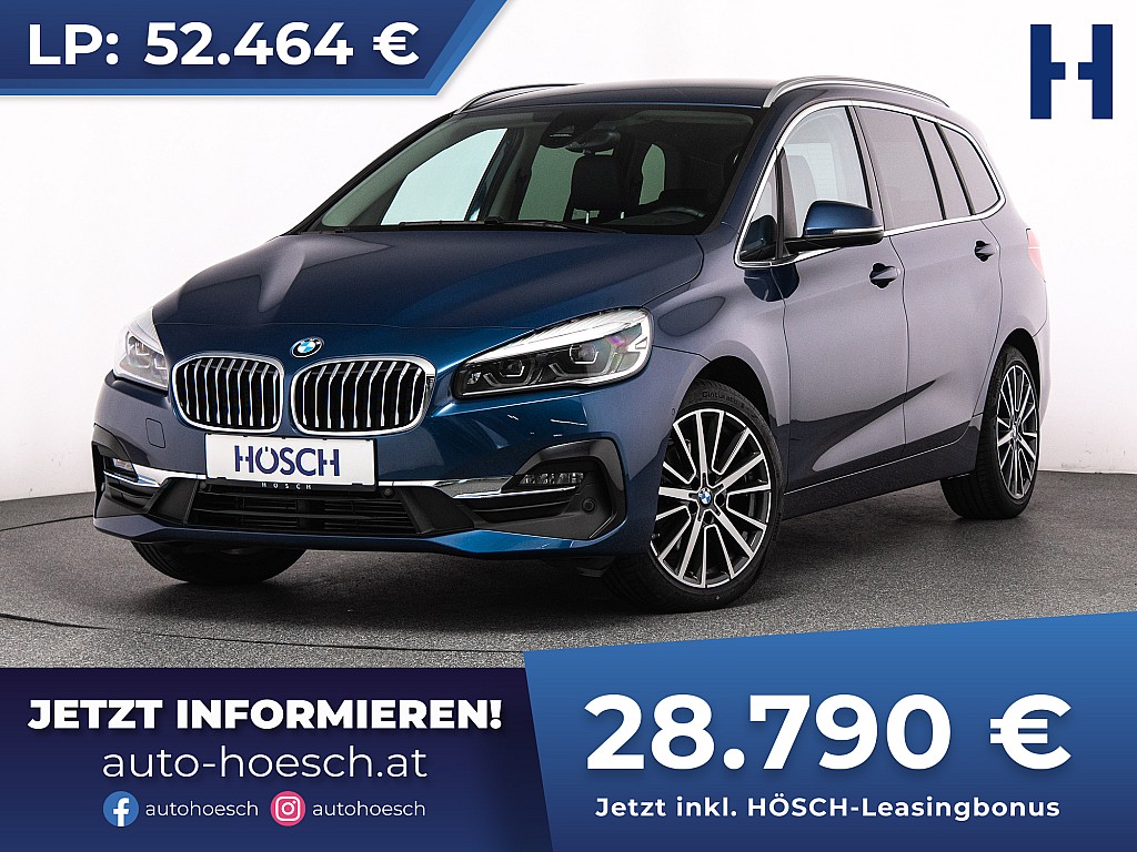 BMW 218i Gran Tourer Luxury Aut. NAV LEDER AHK -45% bei Autohaus Hösch GmbH in 