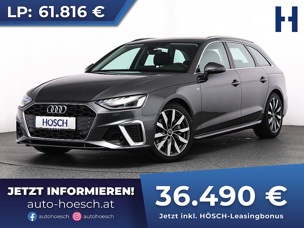 Audi A4 Avant 40 TFSI S-Line MMI+ VIRTUAL ACC -41% bei Autohaus Hösch GmbH in 