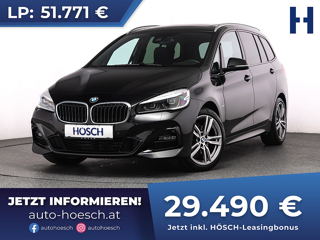 BMW 218i Gran Tourer M-Sport Aut. NAV LED PANO -43% bei Autohaus Hösch GmbH in 