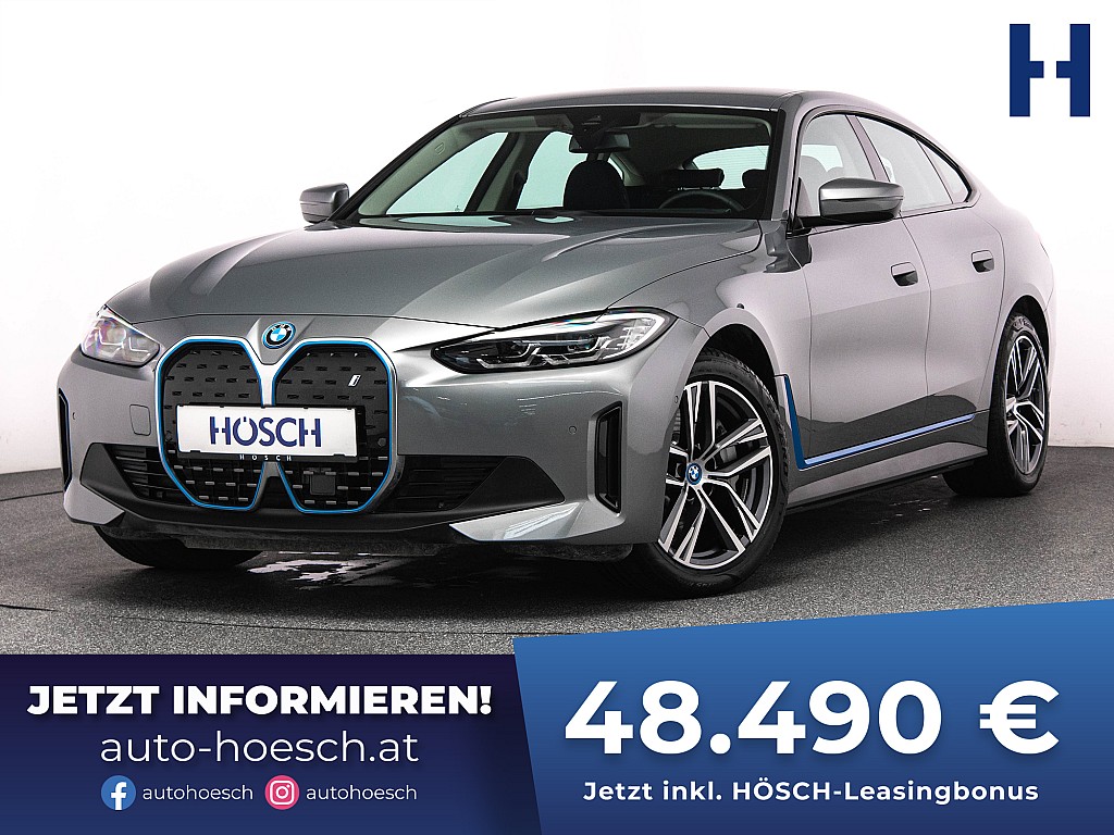 BMW i4 eDrive 40 Gran Coupé LEDER 18 ZOLL WIE NEU bei Autohaus Hösch GmbH in 