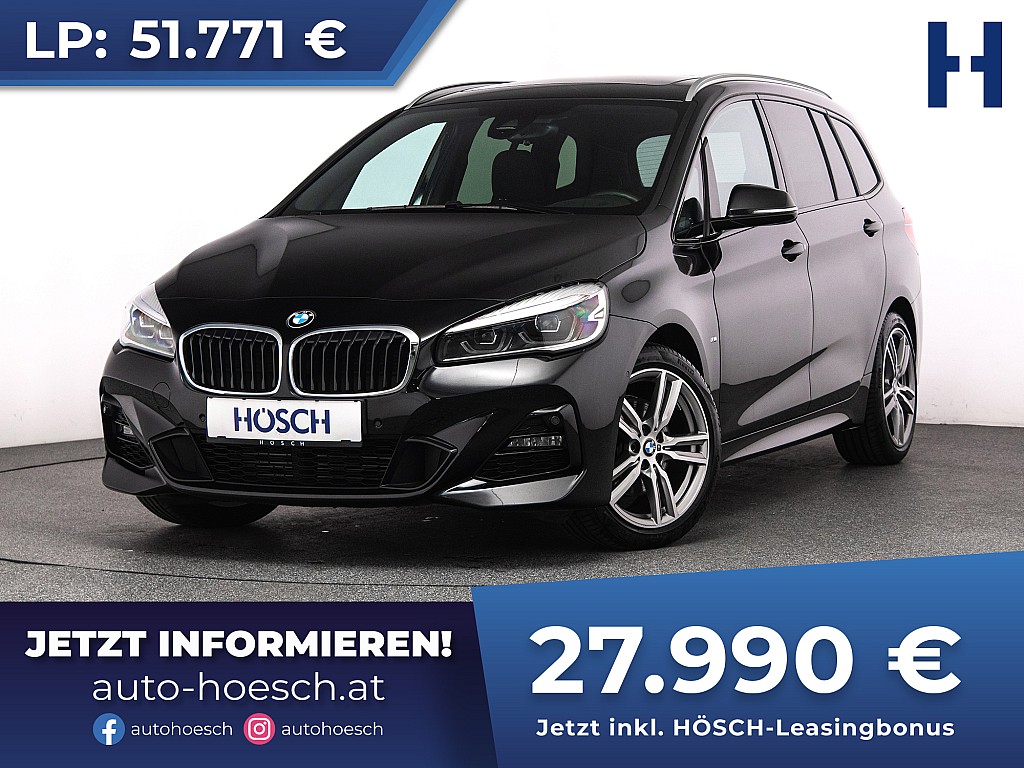 BMW 218i Gran Tourer M-Sport Aut. NAV LED PANO -46% bei Autohaus Hösch GmbH in 