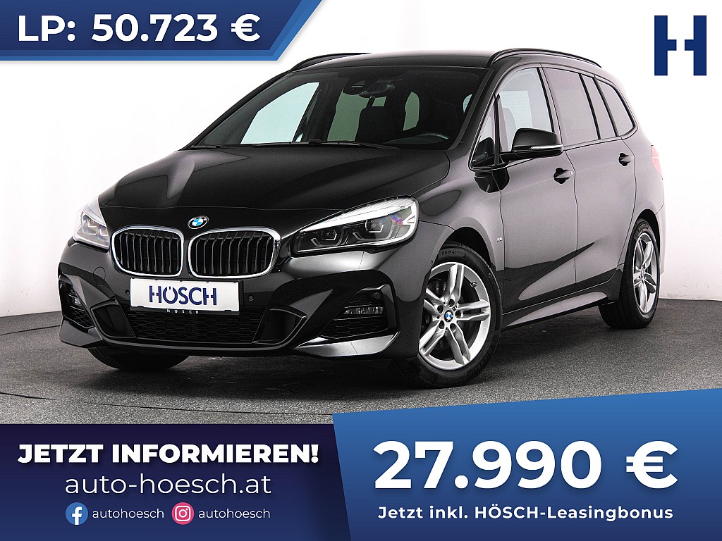 BMW 218i Gran Tourer M-Sport Aut. NAV LED AHK -45% bei Autohaus Hösch GmbH in 