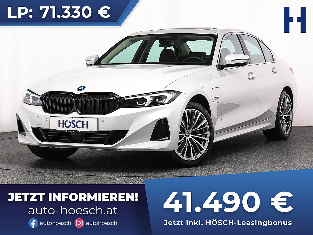 BMW 330e xDrive ASSISTENZ PRO LEDER GLASDACH 18″ bei Autohaus Hösch GmbH in 