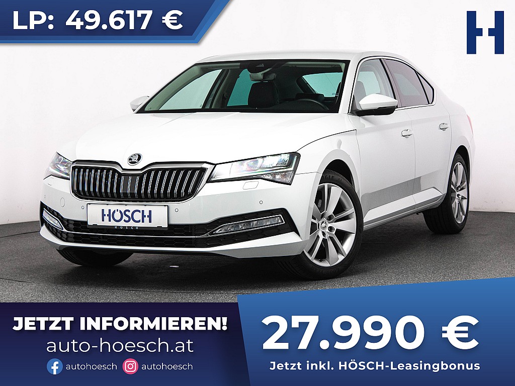 Skoda Superb 1.5 TSI Style LEDER STHZAHK NAV KESSY++ bei Autohaus Hösch GmbH in 