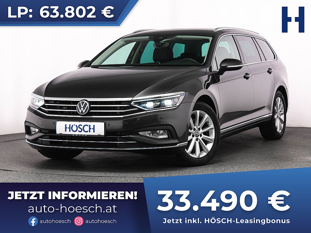 VW Passat Variant Elegance TDI Aut. MATRIX AHK -48% bei Autohaus Hösch GmbH in 