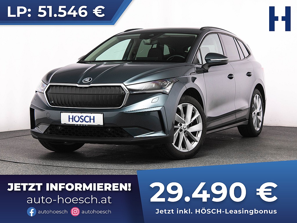 Skoda ENYAQ iV 60 LEDER MATRIX ACC R-KAM ERSTBESITZ bei Autohaus Hösch GmbH in 