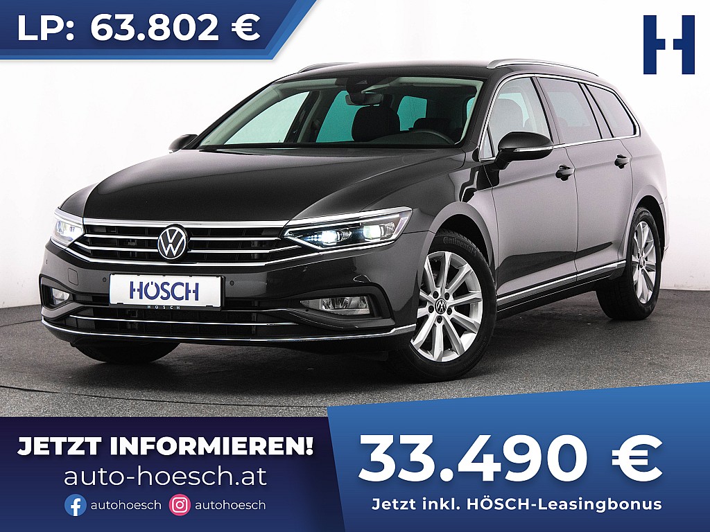 VW Passat Variant Elegance TDI Aut. MATRIX AHK -48% bei Autohaus Hösch GmbH in 