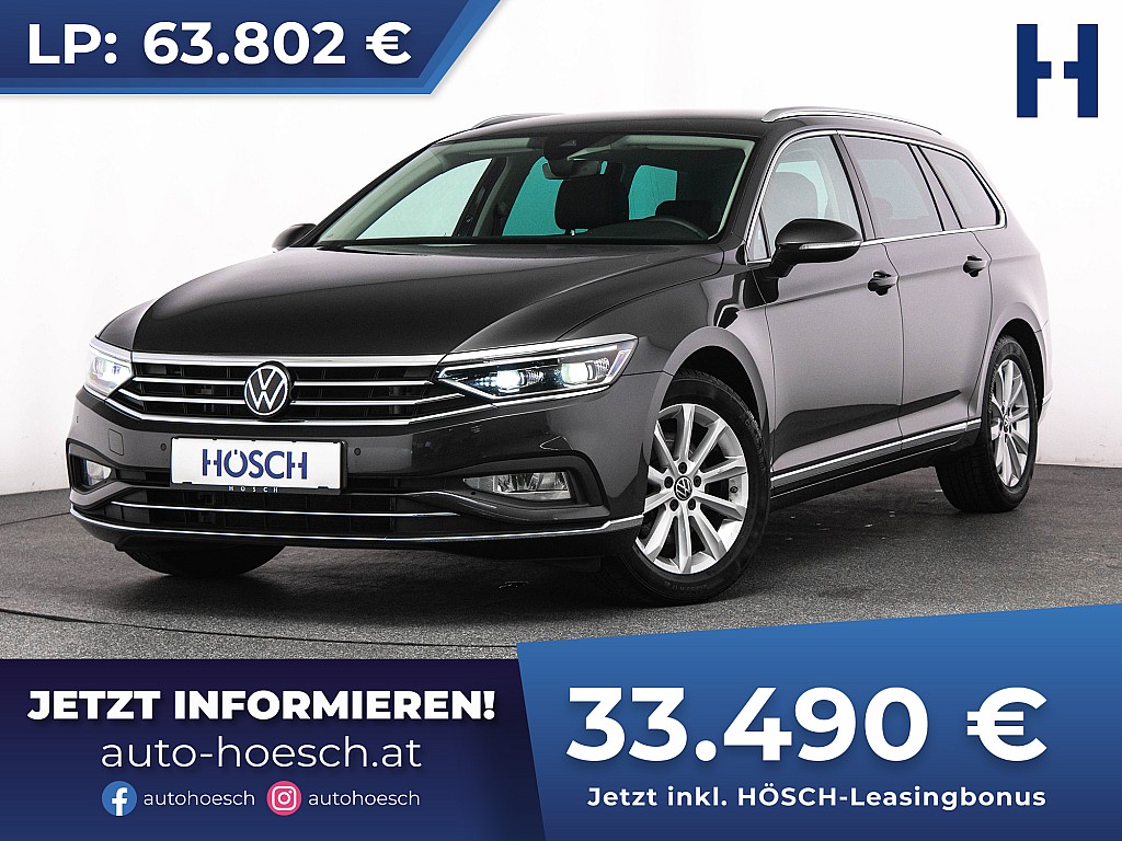 VW Passat Variant Elegance TDI Aut. MATRIX AHK -48% bei Autohaus Hösch GmbH in 