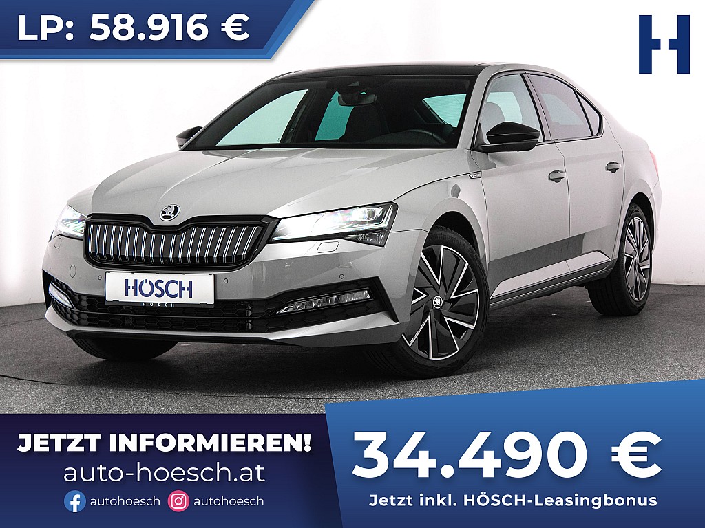 Skoda Superb IV PHEV Sportline MATRIX PANO 360° ACC++ bei Autohaus Hösch GmbH in 