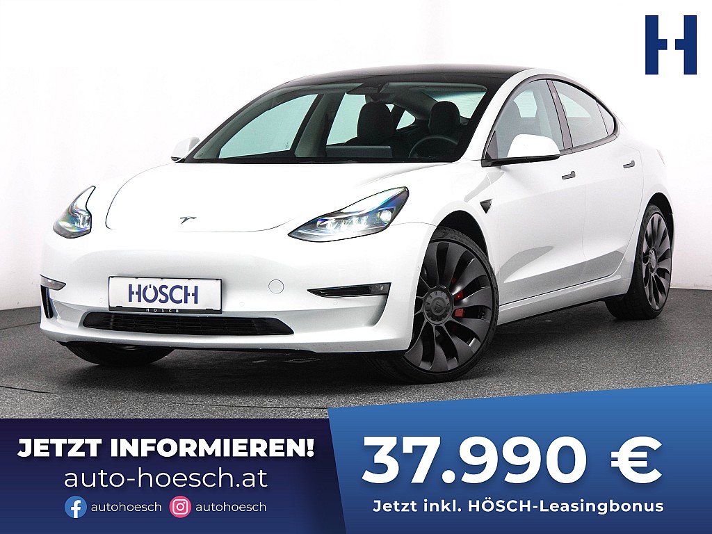 Tesla Model 3 Performance AWD ERSTBESITZ bei Autohaus Hösch GmbH in 