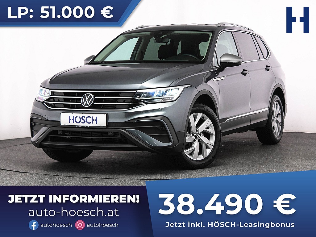 VW Tiguan Allspace Life 2.0 TDI 7-SITZER AHK ACC++ bei Autohaus Hösch GmbH in 