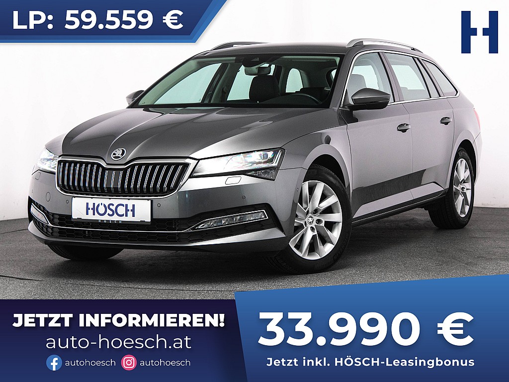 Skoda Superb Combi TDI Style Aut LEDER AHK MATRIX -43% bei Autohaus Hösch GmbH in 