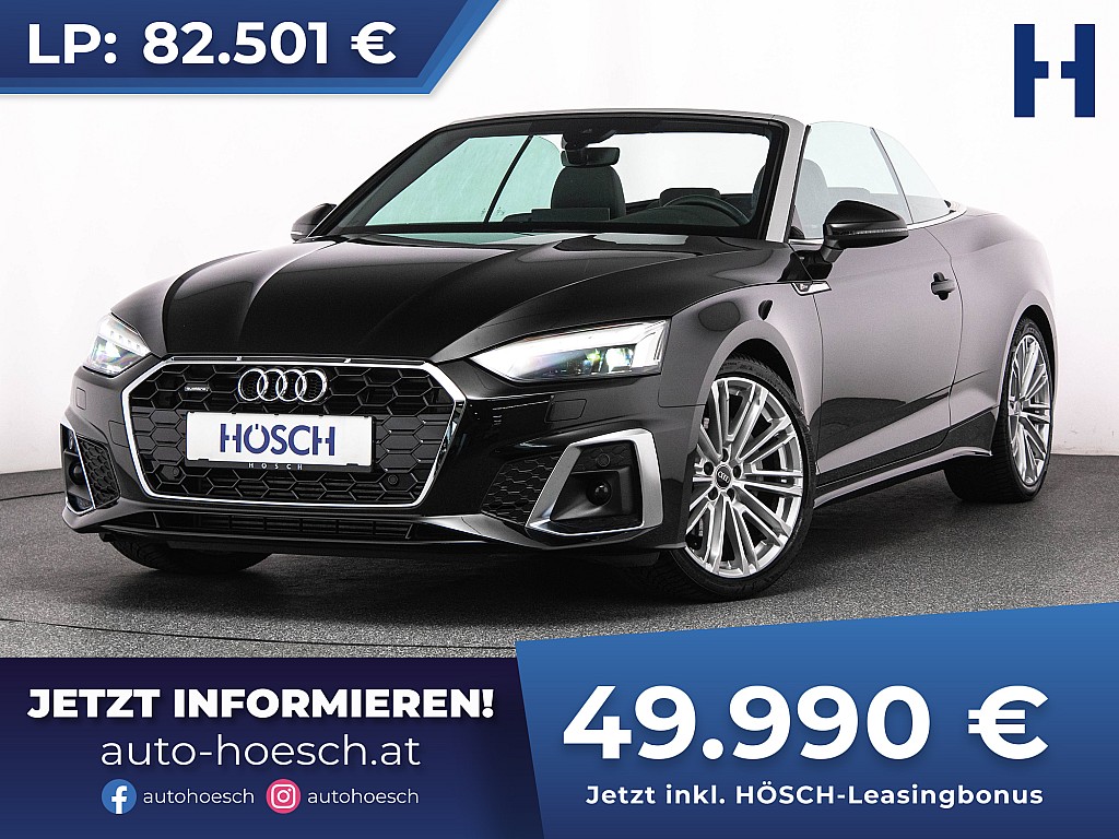 Audi A5 Cabriolet 40 TFSI quattro 2xS-Line EXTRAS -39% bei Autohaus Hösch GmbH in 