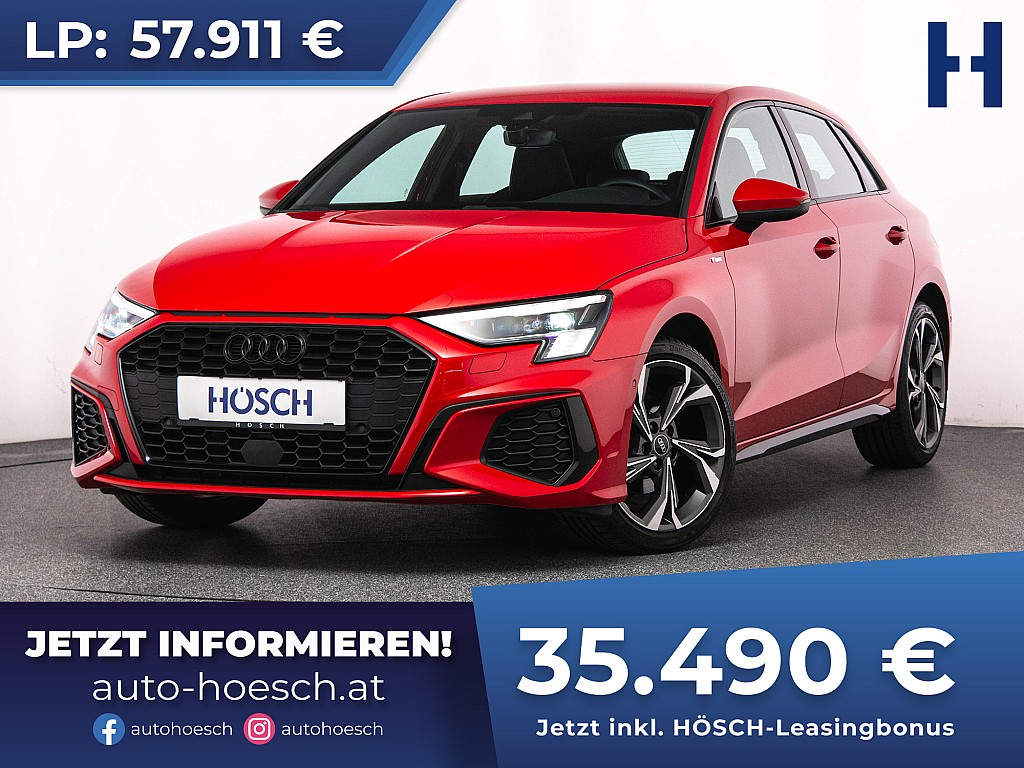 Audi A3 SB 35 TDI 2x S-Line Aut. TOP-EXTRAS -39% bei Autohaus Hösch GmbH in 