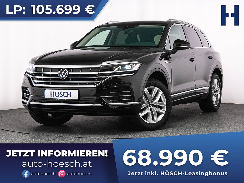 VW Touareg 3.0 TDI Elegance 4M LEDER AHK STHZ ACC bei Autohaus Hösch GmbH in 