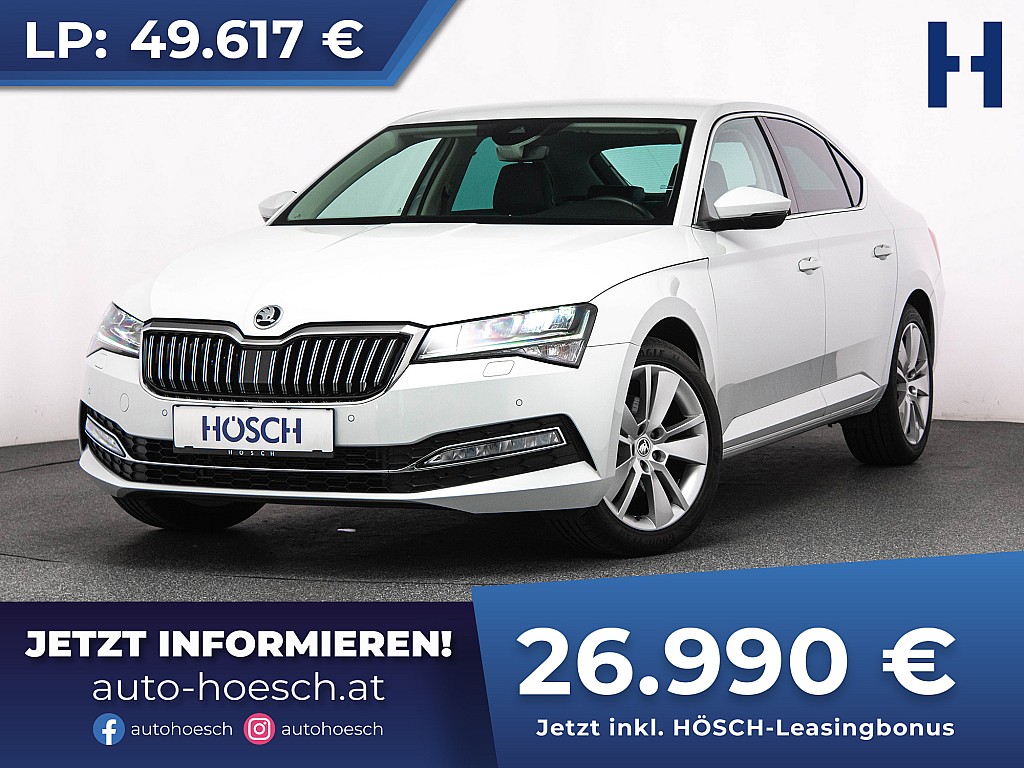 Skoda Superb 1.5 TSI Style LEDER STHZAHK NAV KESSY++ bei Autohaus Hösch GmbH in 