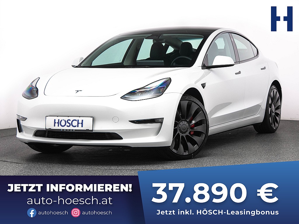 Tesla Model 3 Performance AWD ERSTBESITZ bei Autohaus Hösch GmbH in 