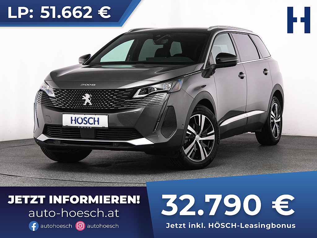 Peugeot 5008 1,2 PureTech 130 GT 7-Sitzer WIE NEU -37% bei Autohaus Hösch GmbH in 