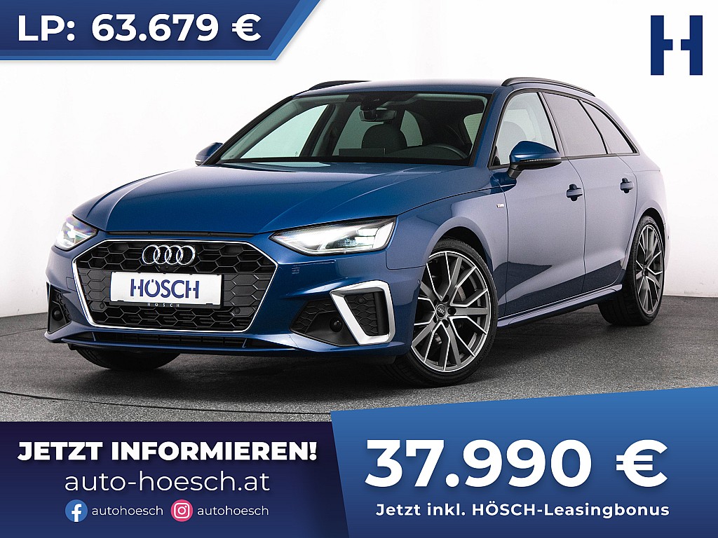 Audi A4 Avant 40 TFSI S-Line 19er LEDER ASSISTENZ -40% bei Autohaus Hösch GmbH in 