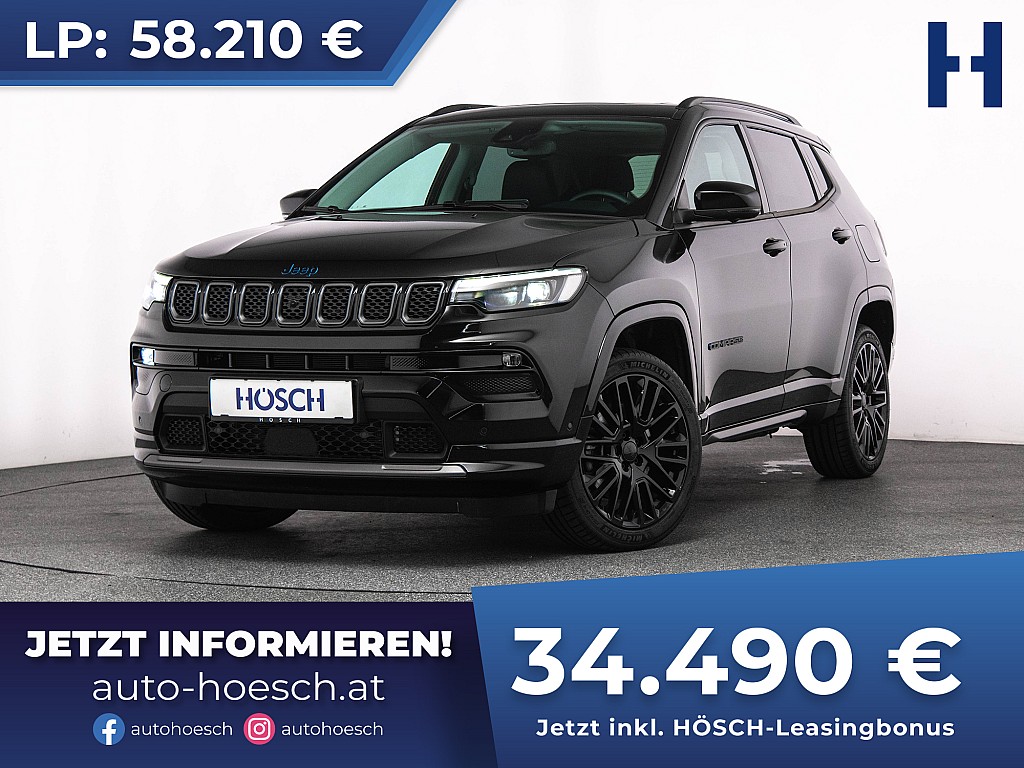 Jeep Compass S 4XE 240 PHEV PANO AHK LEDER 19er 360° ACC ALPINE++ bei Autohaus Hösch GmbH in 