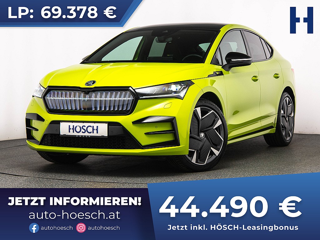 Skoda ENYAQ iV 80 COUPE RS 21er MATRIX PANO WIE NEU bei Autohaus Hösch GmbH in 