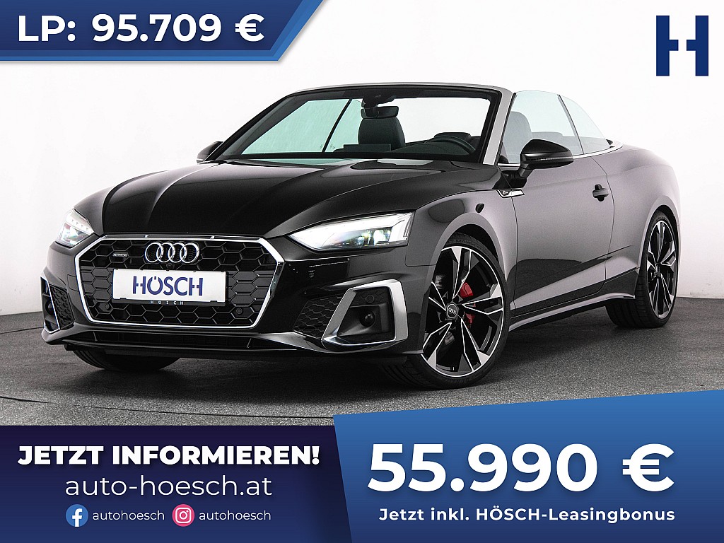 Audi A5 Cabriolet 40 TDI quattro 2xS-Line VOLL -42% bei Autohaus Hösch GmbH in 