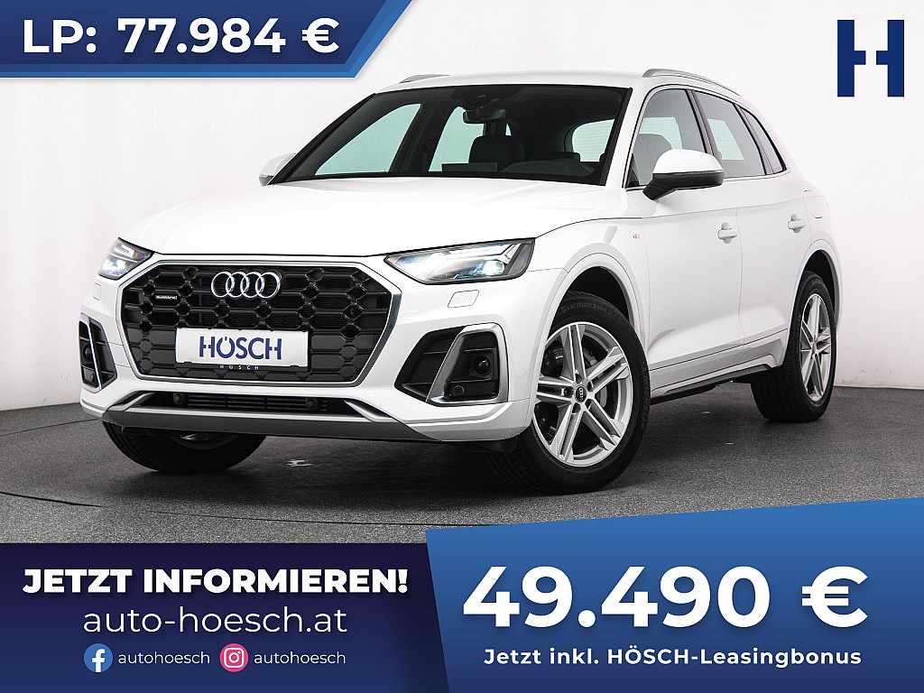 Audi Q5 55 TFSI e quattro PHEV 2xS-LINE 19er AHK -37% bei Autohaus Hösch GmbH in 