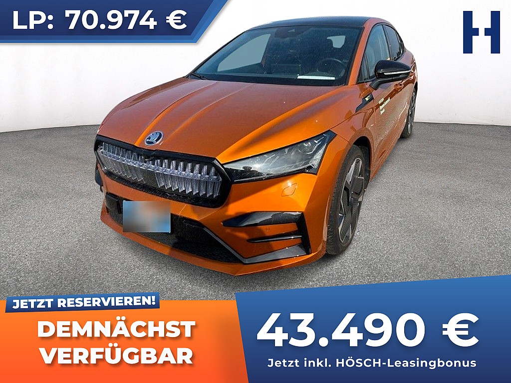 Skoda ENYAQ iV 80 COUPE RS SUITE 21″ PANO WÄRMEPUMPE bei Autohaus Hösch GmbH in 