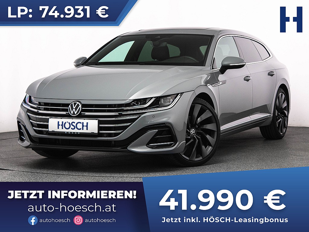 VW Arteon SB TDI R-Line 4Motion PANO H&K 20″ -44% bei Autohaus Hösch GmbH in 