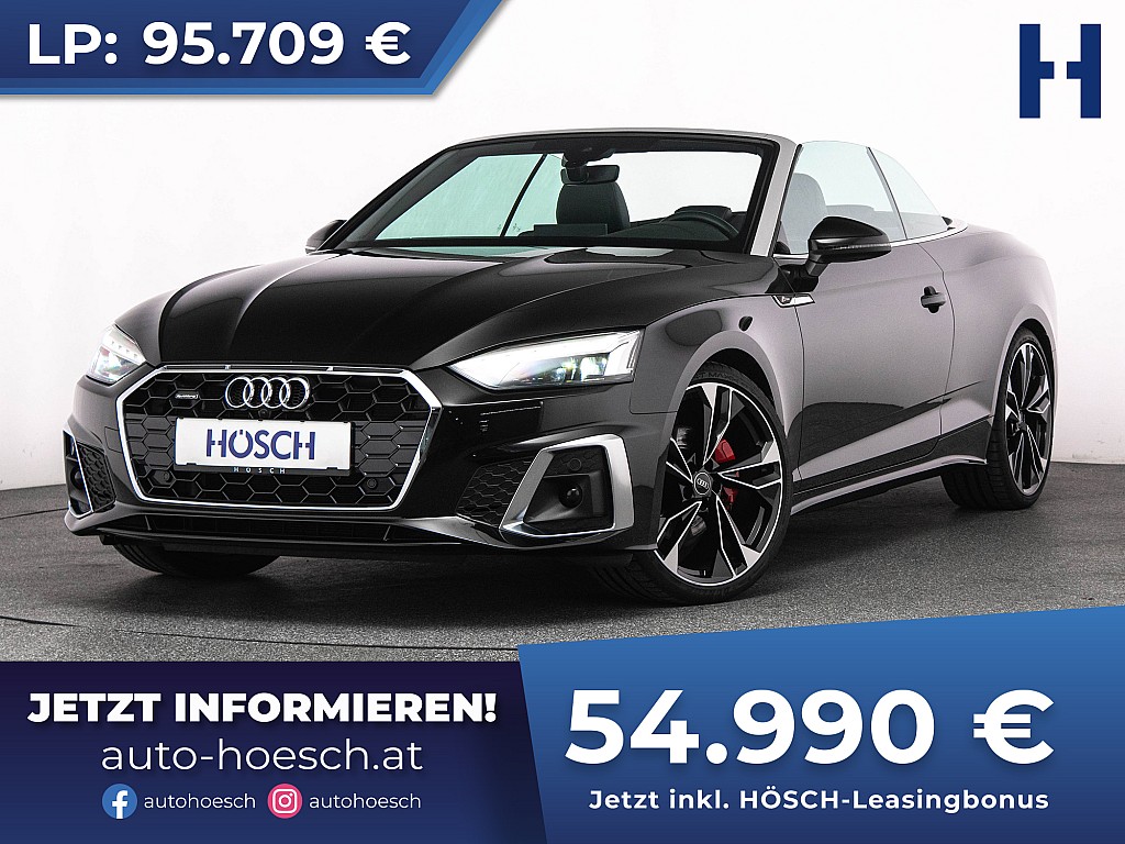 Audi A5 Cabriolet 40 TDI quattro 2xS-Line VOLL -43% bei Autohaus Hösch GmbH in 