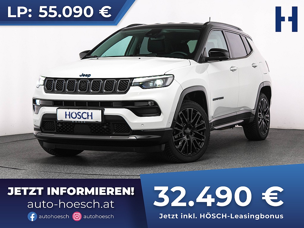 Jeep Compass S 4XE 240 PHEV LEDER 19er 360° ACC ALPINE++ bei Autohaus Hösch GmbH in 