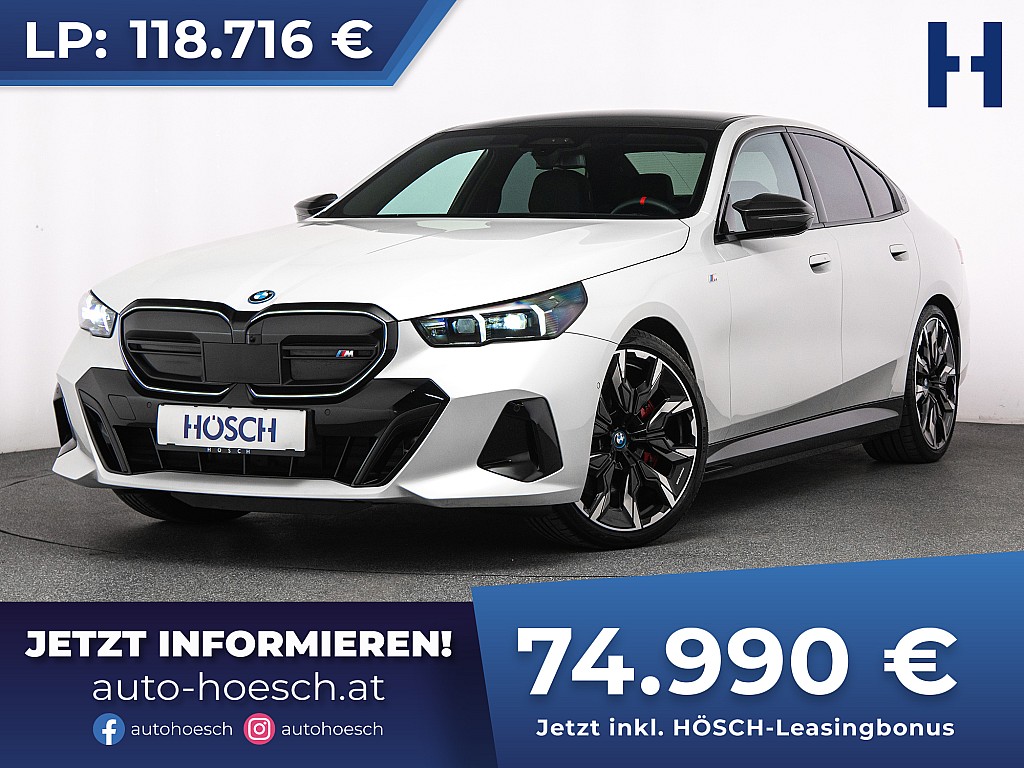 BMW i5 M60 xDrive CARBON PANO 21″ AHK WIE NEU -37% bei Autohaus Hösch GmbH in 