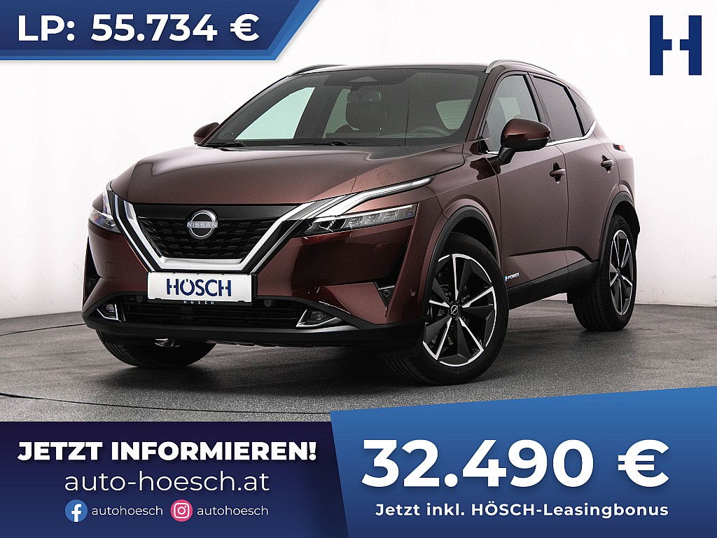 Nissan Qashqai 1.5 VC-T e-Power Tekna+ PANO LEDER -42% bei Autohaus Hösch GmbH in 