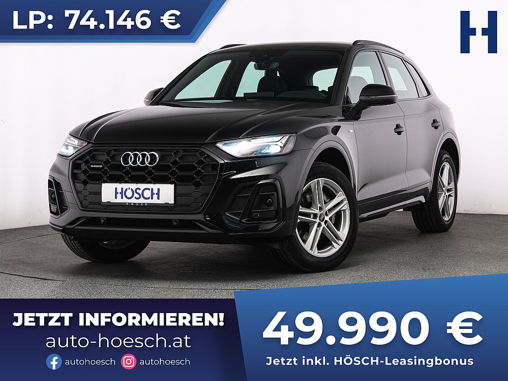 Audi Q5 40 TDI quattro 2xS-LINE AHK OPTIK KEYLESS 19″ bei Autohaus Hösch GmbH in 