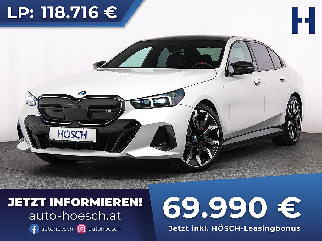 BMW i5 M60 xDrive CARBON PANO 21″ AHK WIE NEU -41% bei Autohaus Hösch GmbH in 