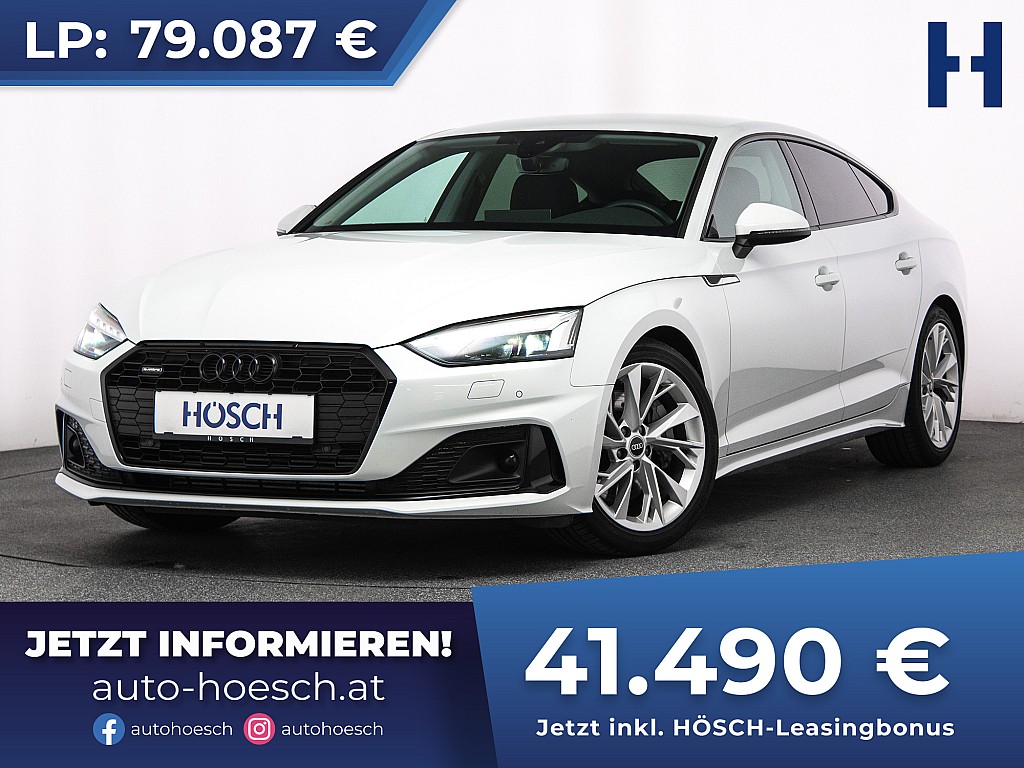 Audi A5 SB 45 TFSI quattro adv. BLACK MATRIX STHZ -48% bei Autohaus Hösch GmbH in 