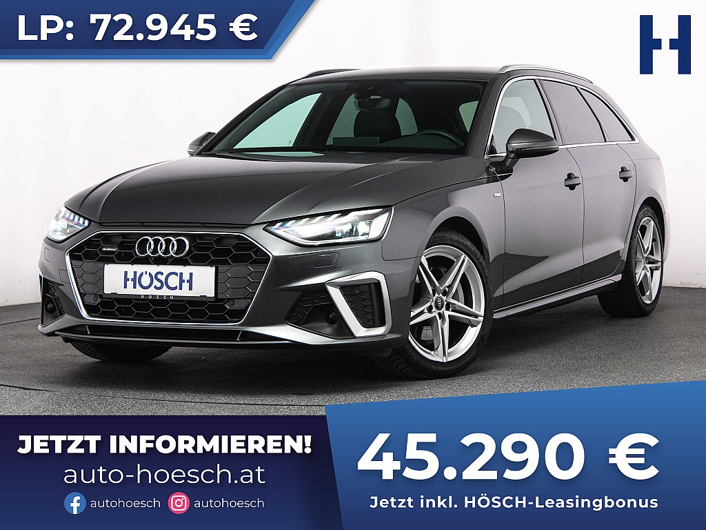 Audi A4 Avant 40 TDI quattro 2x S-LINE MATRIX ACC R-KAM bei Autohaus Hösch GmbH in 