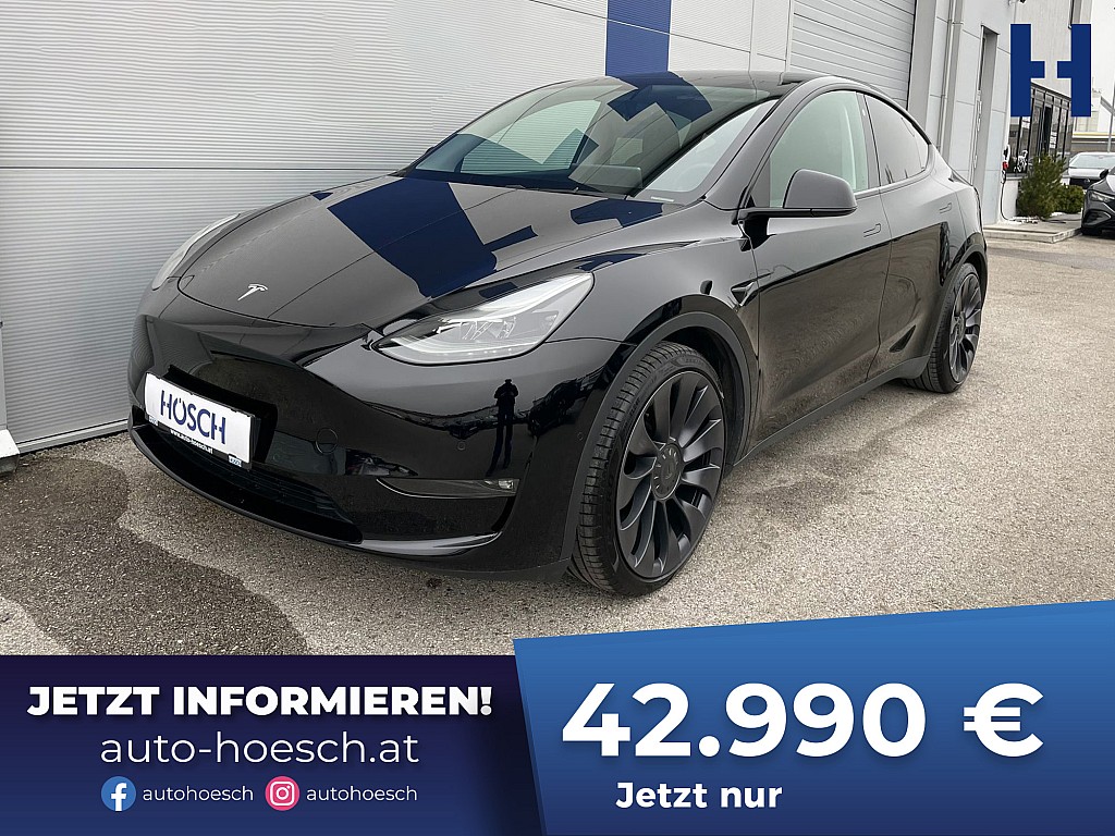 Tesla Model Y AWD Performance ERSTBESITZ 8-fach bei Autohaus Hösch GmbH in 