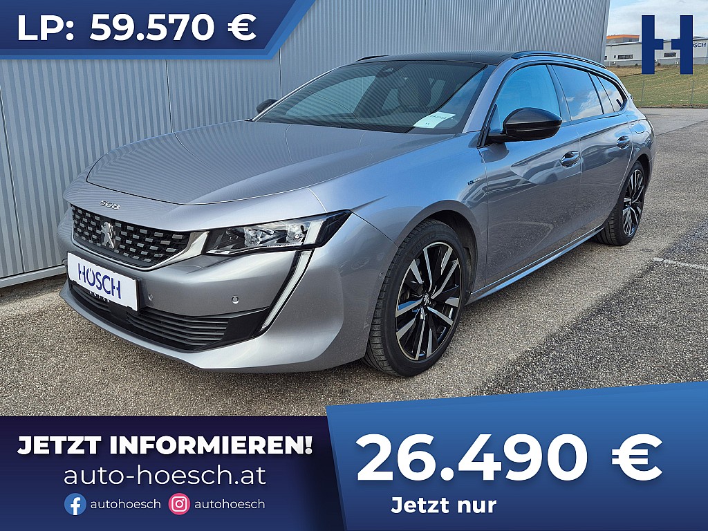 Peugeot 508 SW Hybrid 225 GT PANO NIGHT ASSIST VOLL bei Autohaus Hösch GmbH in 