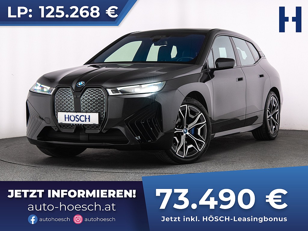 BMW iX xDrive50 SPORT SKY 22″ AHK LASER H&K -41% bei Autohaus Hösch GmbH in 