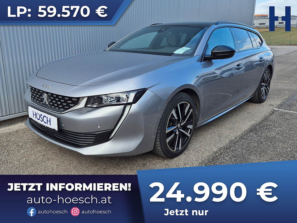 Peugeot 508 SW Hybrid 225 GT PANO NIGHT ASSIST VOLL bei Autohaus Hösch GmbH in 