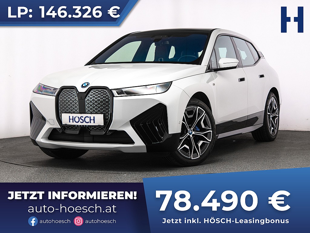 BMW iX M60 PANO AHK 22er B&W WIE NEU -46% bei Autohaus Hösch GmbH in 