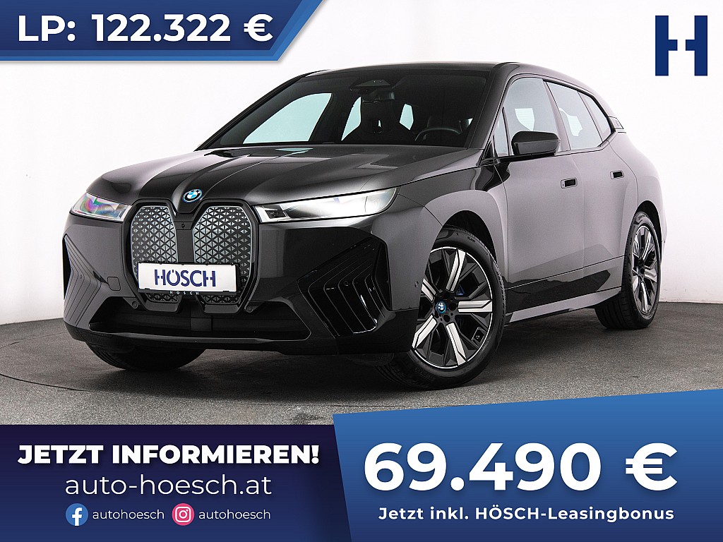 BMW iX xDrive50 SPORTPAKET SKY LASER AHK H&K -43% bei Autohaus Hösch GmbH in 