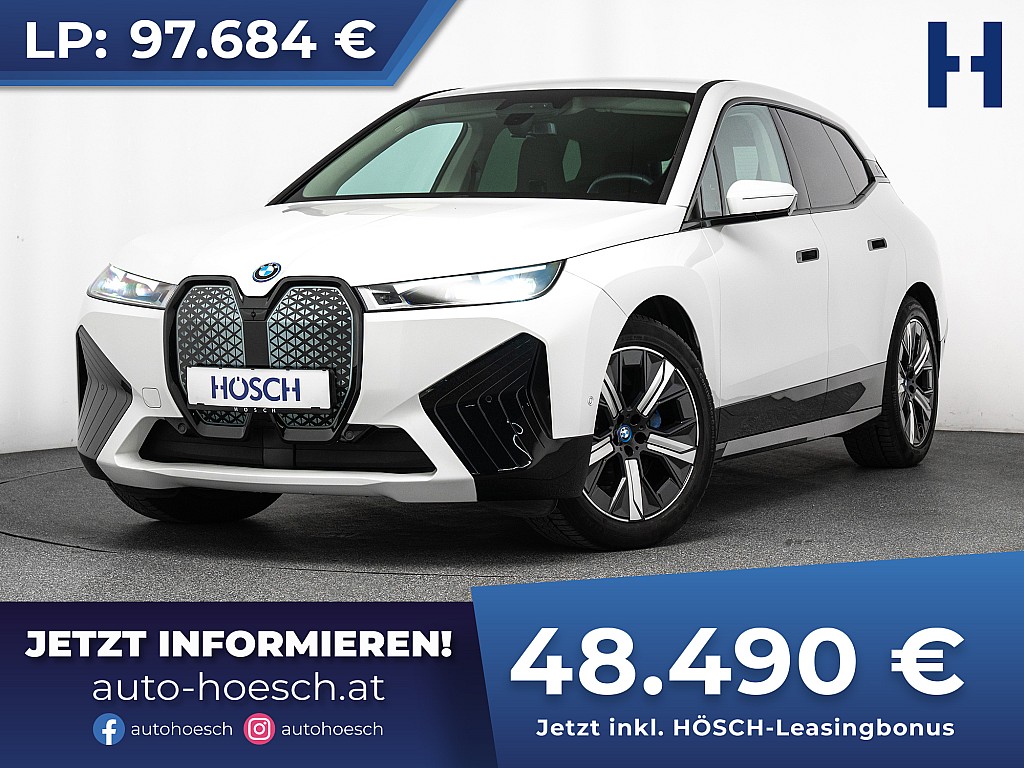 BMW iX xDrive40 SPORT MASSAGE 21″ LASER H&K SITZKLIMA bei Autohaus Hösch GmbH in 