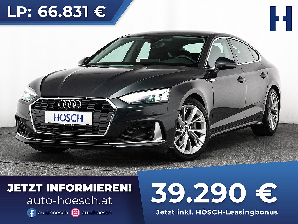 Audi A5 SB 40 TFSI Advanced MATRIX ASSISTENZ -41% bei Autohaus Hösch GmbH in 