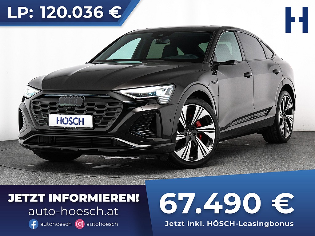 Audi Q8 e-tron SB 55 quattro 2x S-LINE VOLL WIE NEU -44% bei Autohaus Hösch GmbH in 