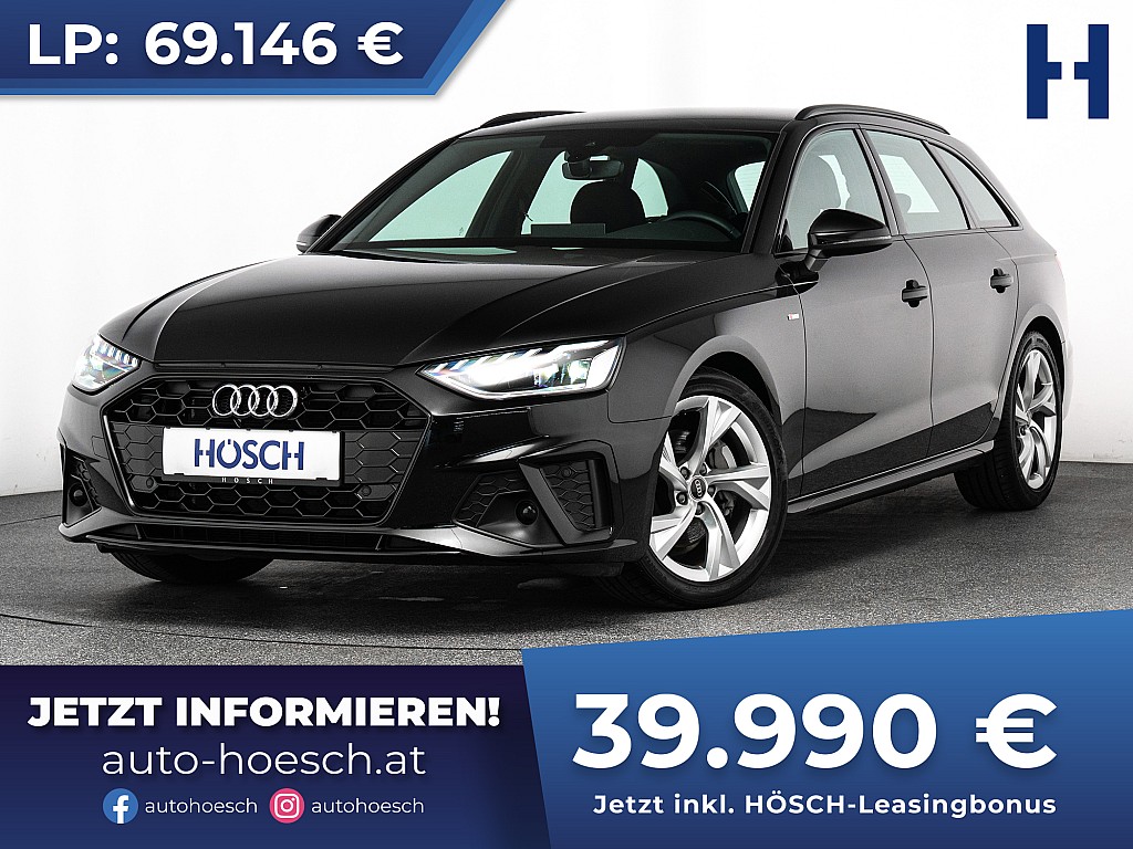 Audi A4 Avant 40 TDI S-Line BLACK ASSISTENZ LED -42% bei Autohaus Hösch GmbH in 