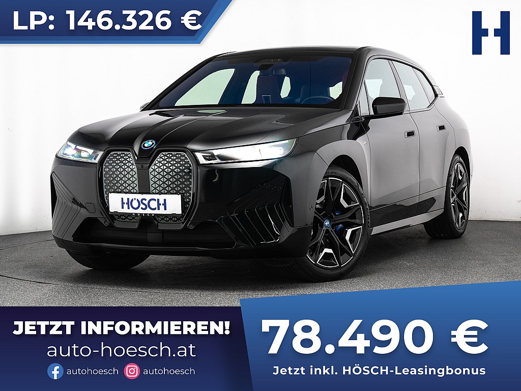 BMW iX M60 PANO AHK 22er B&W SCHNÄPPCHEN -46% bei Autohaus Hösch GmbH in 