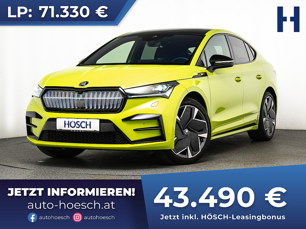 Skoda ENYAQ iV 80 COUPE RS 21er ADVANCED PANO -39% bei Autohaus Hösch GmbH in 